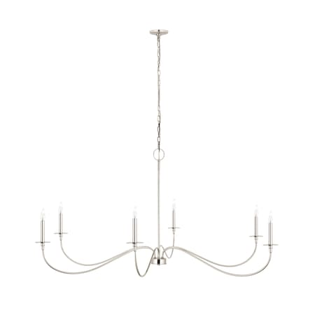 Z-Lite Arrington 6 Light Chandelier, Polished Nickel 2301-63PN